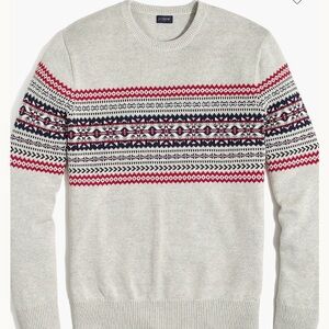 J.Crew Cotton Fair Isle Sweater Size L